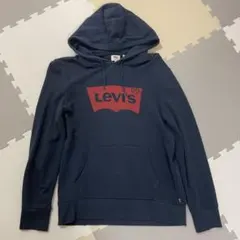 LEVI’Sパーカー リーバイス スエットフード付き ネイビーのサムネイル