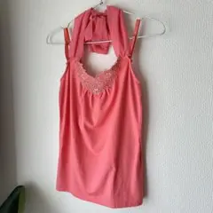 未使用超美品♡ニコルホワイト♡バックリボンキャミソール