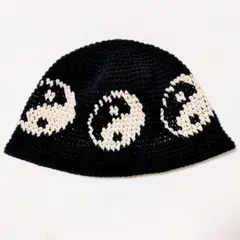 クラッシャーハット バケットハット グランジ 古着 クロシェハット 勾玉