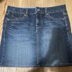 gap デニムミニタイトスカート ダークブルー