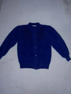 ビーズ刺繍 青 カーディガン 長袖 メンズでもいける