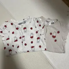 miffy イチゴ柄ロンパースセット 9M