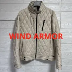 美品✨WIND ARMOR ライダースジャケット ダウン キルティング ホワイト 美品✨WIND ARMOR ライダースジャケット ダウン キルティング