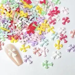クロス ネイルパーツ 30個 まとめ売り 十字架 ネイパ デコパ ミニパーツ