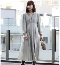 【美品】Ray BEAMS バック リボン ハイウエスト ワンピース