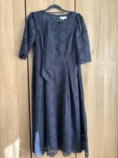 SWEET MOMMY ネイビーレースドレス M 結婚式　産前産後