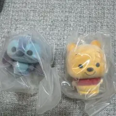 ディズニー ふわふわフロッキードール プーさん スティッチ