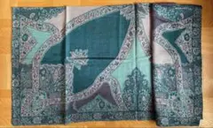 インド大判ショール　グリーン