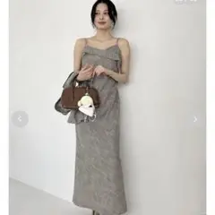 美品　スナイデル　デザインキャミワンピース　チェック　Mサイズ