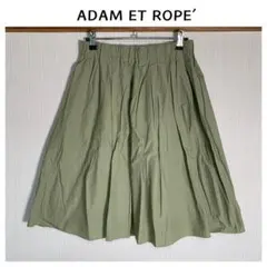 アダムエロペ ★ フレアスカート プリーツスカート 膝丈 ウエストゴム　M
