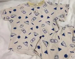 美品　中古　BREEZE　子供パジャマ　130　半袖　半ズボン　富士山
