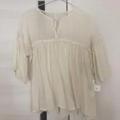 【美品】ユナイテッドアローズ ブラウス シャーリングデザイン コットン100%