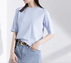 NANO universe 洗濯機洗い可UVカット接触冷感半袖ニット