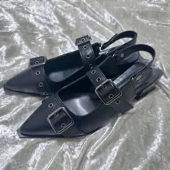 SHEIN パンプス ダブルストラップ メリージェーンパンプス