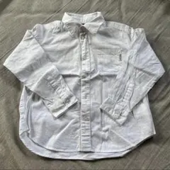 COMME CA ISM ホワイト長袖シャツ 110A