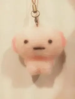 ウーパールーパー キーホルダー アクリル 羊毛フェルト ピンク 可愛い