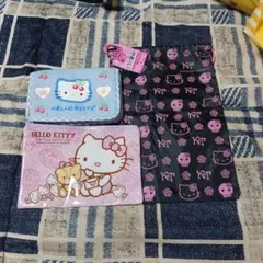 ハローキティ　巾着袋とボーチ　ケース　3点