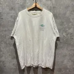 【送料無料】USA古着 企業系 プリント Tシャツ オフオワイト