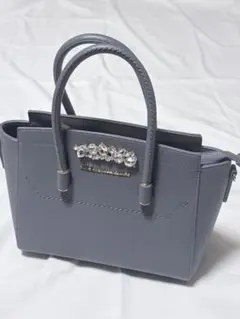 【極美品】ジルバイジルスチュアート ビジューロイヤルトート ブルーグレー