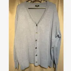 PLST ライトブルー Vネック 2wey カーディガン