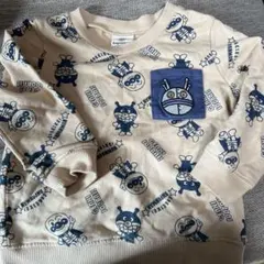 アンパンマン、バイキンマン、ダダンダン柄トレーナー 95