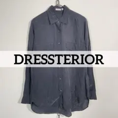 ★日本製 DRESSTERIOR シルクブレンドシャツ サイズ36 ブラックのサムネイル