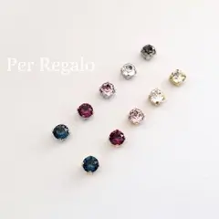 選べるピアス10タイプ スワロフスキーひと粒ピアス