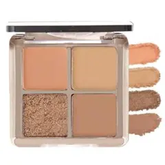 アイシャドウ モカ系4色 アイシャドウパレット 高密着 高発色 しっとりなめらか