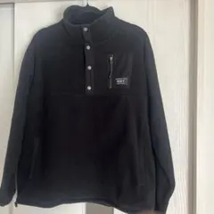 ROXY ブラック ハーフジップ　フリースプルオーバー　Lサイズ