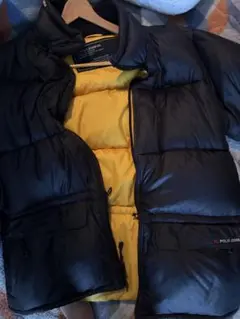 Ralph Lauren フード付きダウンジャケット 黒/黄色のサムネイル