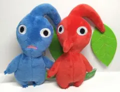 任天堂　ピクミン　赤　青　ぬいぐるみ　マスコット　ストラップ　ボールチェーン
