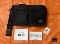 【美品】PORTER タンカー ボディバッグ ウエストバッグ コブラ ブラック