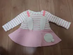 baby cheer うさ耳 長袖トレーナー 80cm ピンク