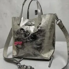 ヴィヴィアンウエストウッド　2way ショルダーバッグ　シルバー　レザー　オーブ