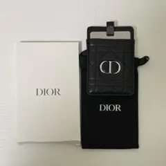 ギフトバック付 dior ノベルティ ミラー ブラック スマホ カード型ホルダー