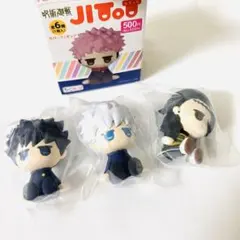 ⓟ呪術廻戦 伏黒恵 五条悟 夏油傑 じとっと ラバーフィギュア 100均 セット