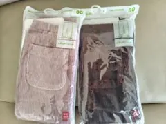 【新品未使用】UNIQLO コーデュロイ　レギンス　2本　80