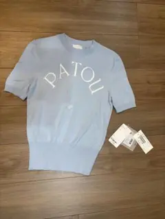 PATOU パトゥ ニット 半袖 スカイブルー Sのサムネイル