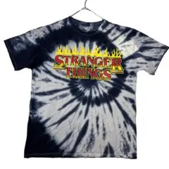 【Stranger Things】フレイムパターンスパイラル状タイダイTシャツ