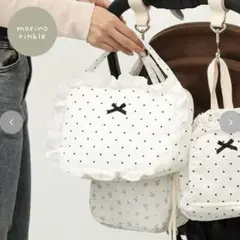 【新品タグ付き】モリノリンクル おむつポーチ ドット柄のサムネイル