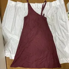 Mサイズ キャミワンピース ボルドー ベロア