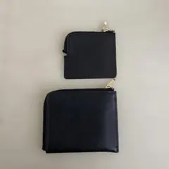 レザー ブラック コインケースセット