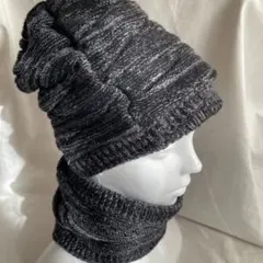 【2点セット】ネックウォーマー ニット帽 裏起毛 男女兼用 防寒 スノボ スキー