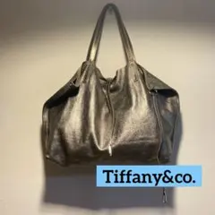 【値下げ】ティファニー　リバーシブル2way 本革　トートバッグ　ベージュ