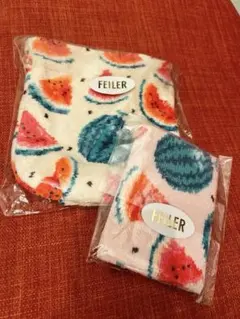 週末限定価格　新品未使用　FEILER スイカ柄 巾着、ティッシュケースセット