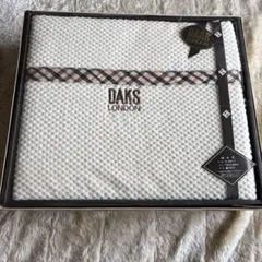 DAKS ダックス アクリル ロゴ 毛布 ピンク 未使用 保管品 チェック柄
