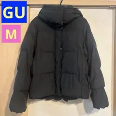 GU ジーユー ウォームパデッドブルゾン レディース M 黒 ダウンジャケット