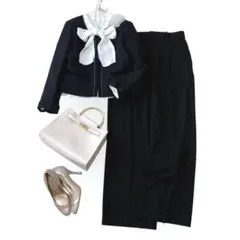 美品✨JOYBELLA他 セットアップ M/L 紺/黒 ツイード ラメ