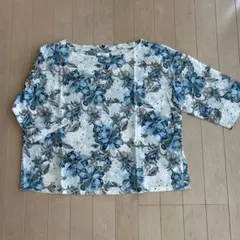 ￼ urban research doorsフラワープリント 五分袖シャツ