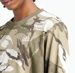 【adidas/アディダス】カモフラ迷彩柄 クルーネックスウェット トレーナーL